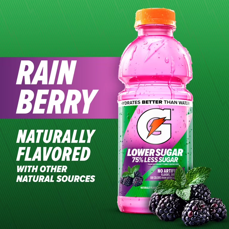 Rain Berry Low Sugar Gatorade - 20 Oz