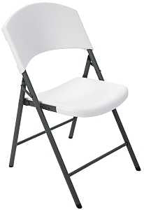 Chair White Steel Frame Countour Folding - Lifetime - #32177