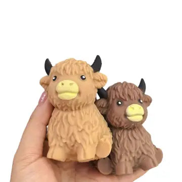 Highland Cow Squishy Toy Brown Solid Color - #33018