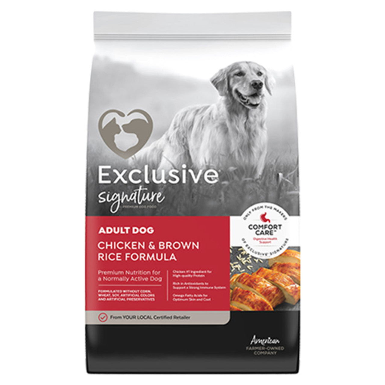 Adult Dog Food Chicken & Brown Rice Exclusive Signature - 15 Lbs - Red - #26453
