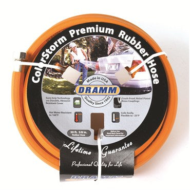 Hose Premium Rubber Colorstorm - Orange - 5/8"x50' - #10333