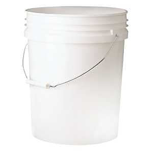 White Plastic Bucket - LEAKTITE - 5 Gallon - #32228