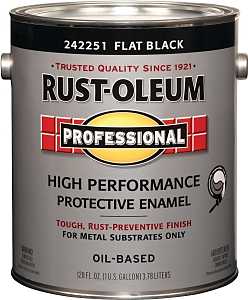 Rust-Oleum Paint - Oil-Based Flat Black - 1 Gallon - #24934