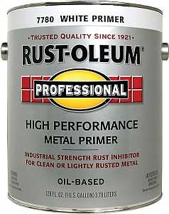 Rust-Oleum Metal Paint - Oil-Based Primer Flat White - 1 Gallon - #30838