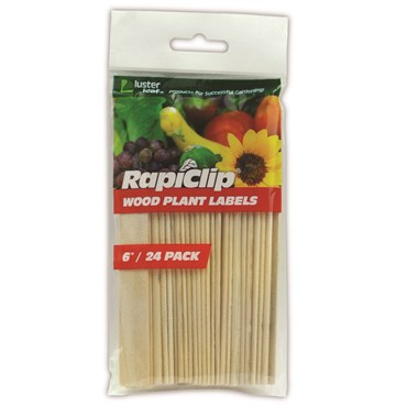 Wood Plant Labels - Rapiclip - Pack of 24 - 6" - #32307