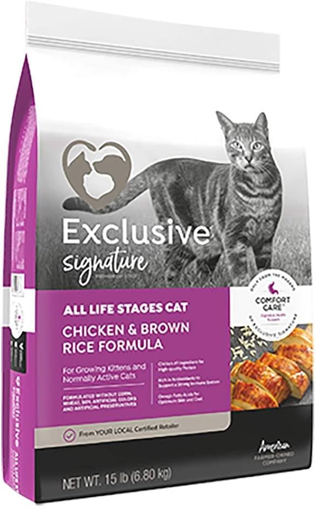 Cat Food Chicken & Brown Rice - Purple - Exclusive Signature - 15 Lbs - #26179