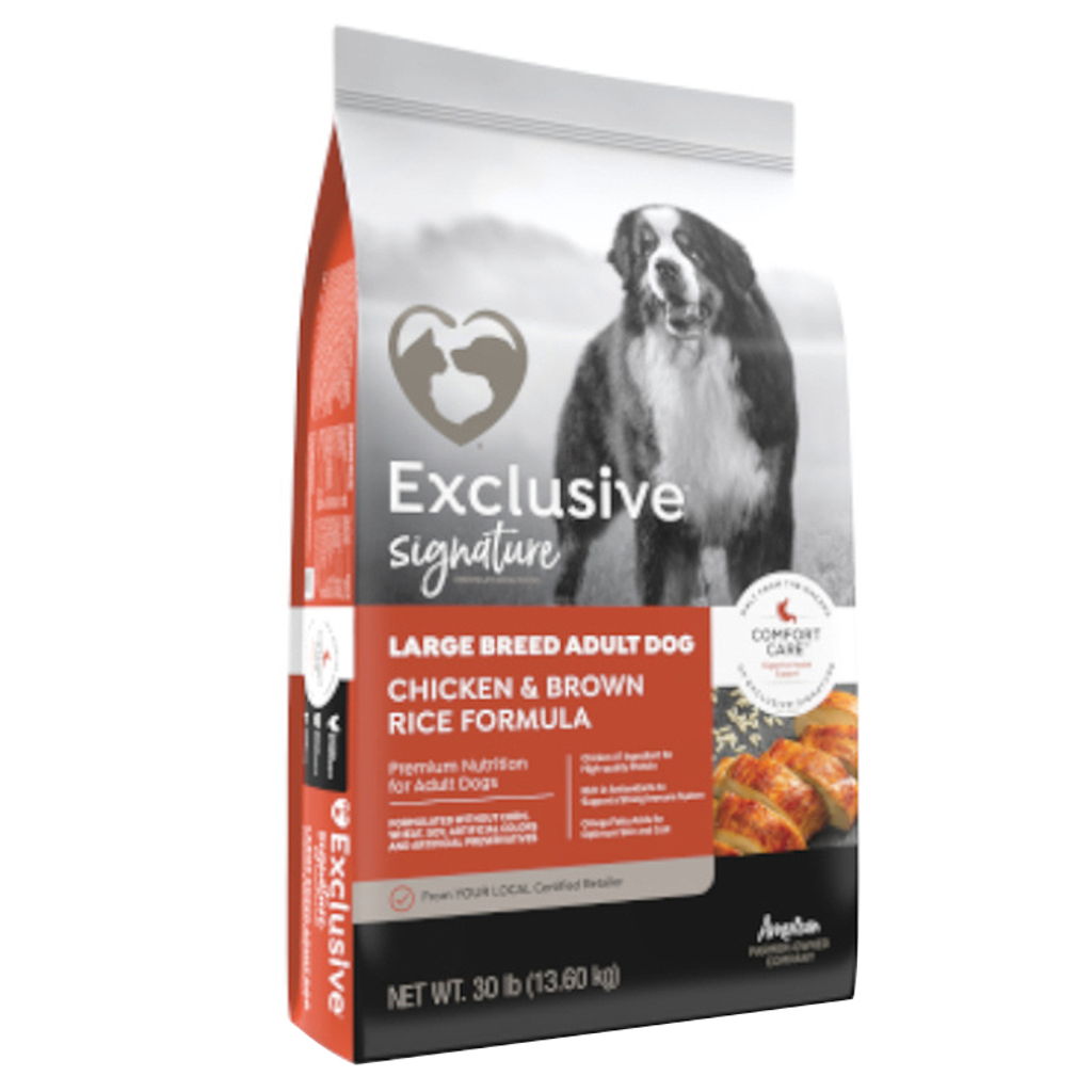 Dog Food Chicken & Brown Rice - Large Breed - Orange - Exclusive - 30 Lbs - #26182