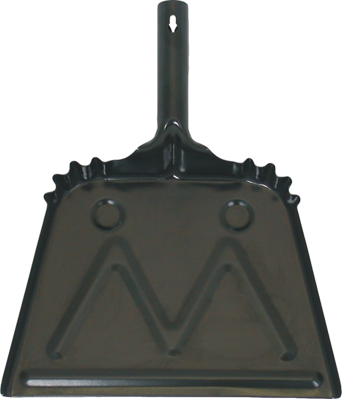 Black Metal Dust Pan - 20 Gauge - 11.5" - #14802