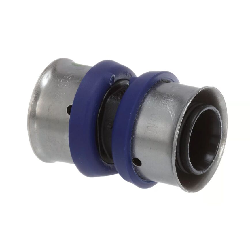 1"x3/4" Poly Coupling - Pureflow - Blue - #28503