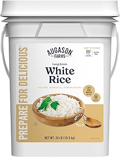 White Rice Long Grain - 28 Lbs Bucket - Augason Farms - #16300