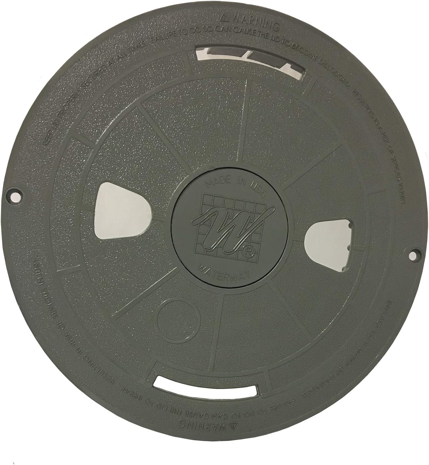 10" Round Skimmer Lid - Gray / White