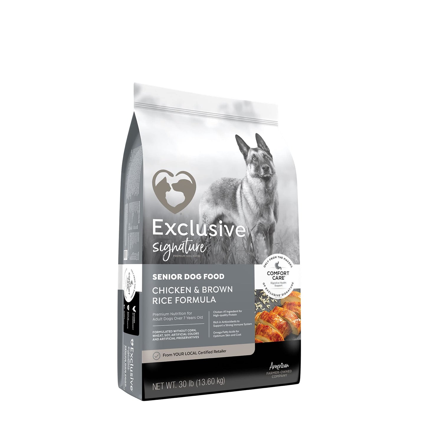 Dog Food Chicken & Brown Rice - Exclusive Signature - Silver - 30 Lbs - #26303