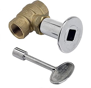 Kit Gas Valve Fire Pit with Flange and 3" Key - 3/4" - Chrome #31555