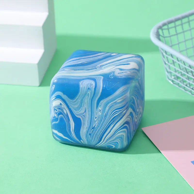 Blue Marble Ice Cube Squishy Toy - #33065
