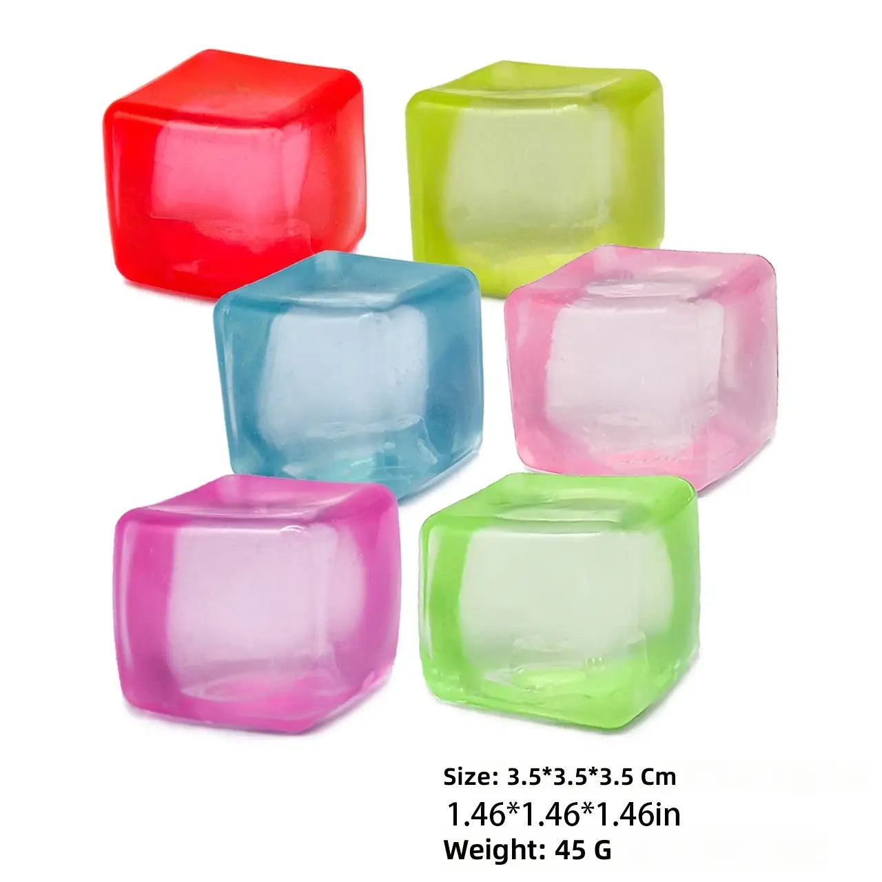 Transparent Ice Cube Squishy Squeeze Toy - #