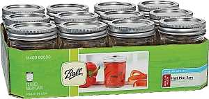 Jar Regular Mouth Ball W/Lids - Half Pint - #8810