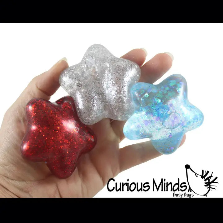 Patriotic Star Sugar Ball - Thick Glue/Gel Syrup Molasses - Squishy Squeeze Toy - #33107