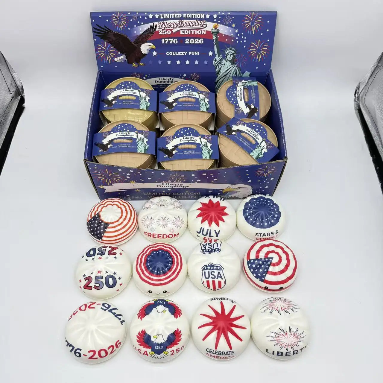 4th of July Mystery Liberty Dumplings Squishy Squeeze Toy - #33068