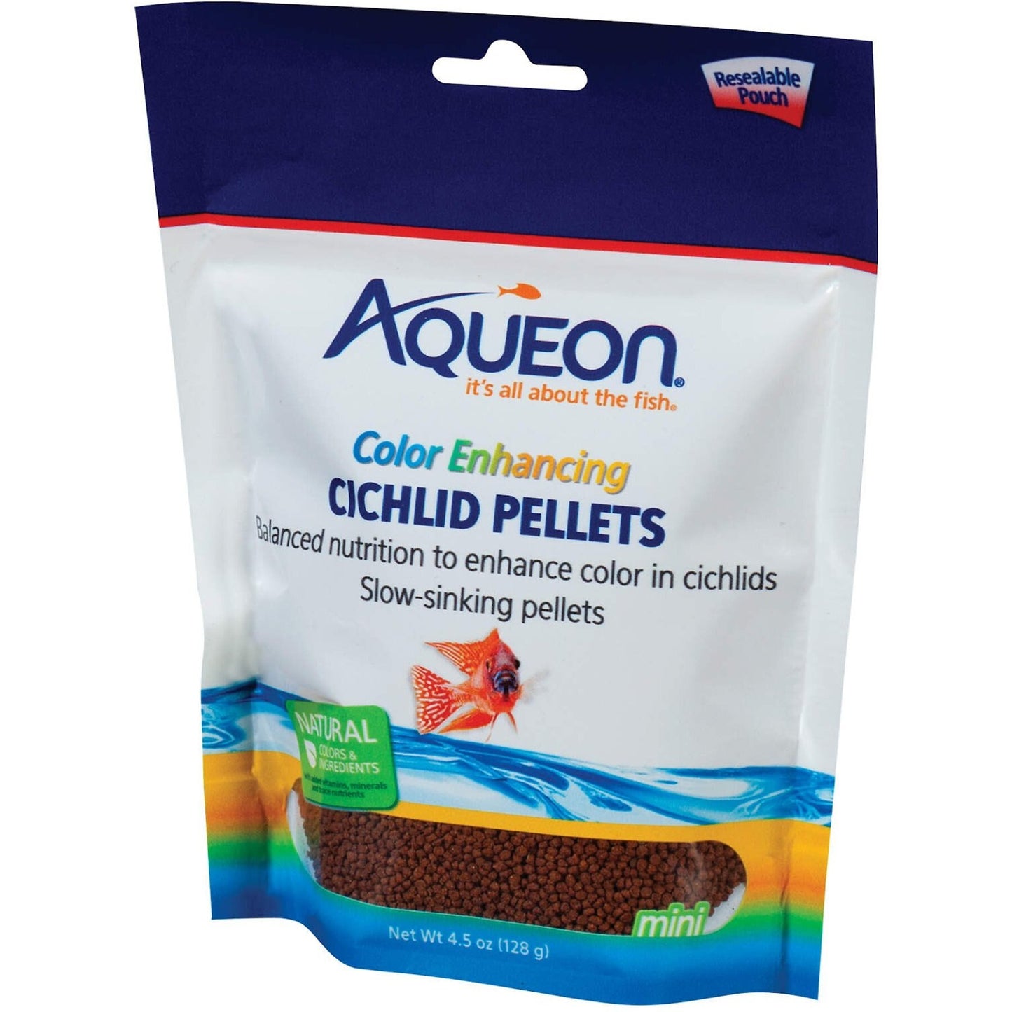 Fish Food Color Enhancing Pellets Cichlid - 4.5 oz - #28373