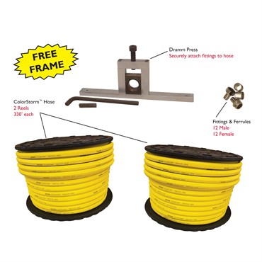 Hose Custom Dramm Kit - Yellow - .625 - #29306