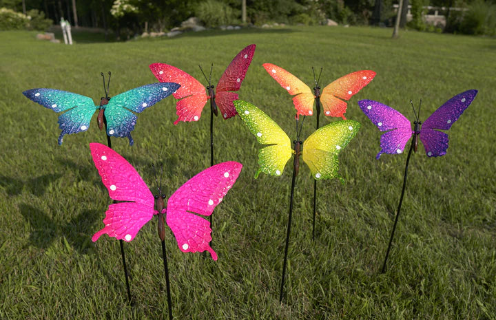 Small Butterfly Stake - Metal - Marshall - 12"w x 28"h - #32782