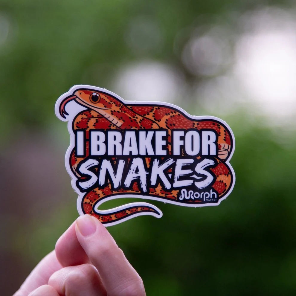 I Brake For Snakes Sticker - #31118