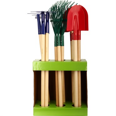 Kids Rake Green with Wood Handle - #32862