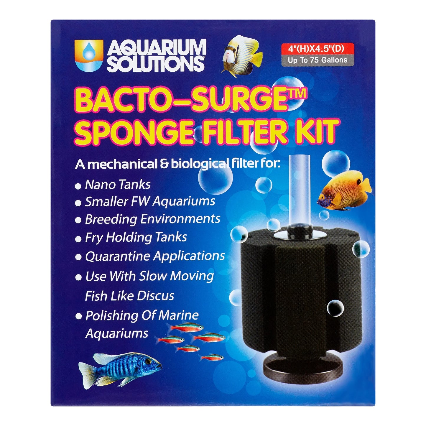 Sponge Filter Kit Bacto-Surge - 4" x 4.5" - #26865