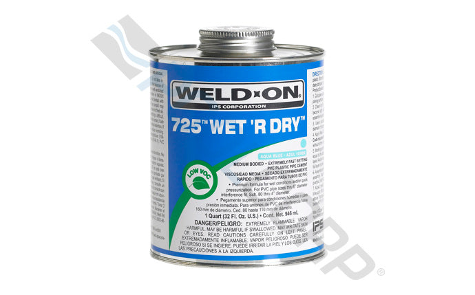 Glue 725 PVC Wet/Dry - 1 Quart - #16390