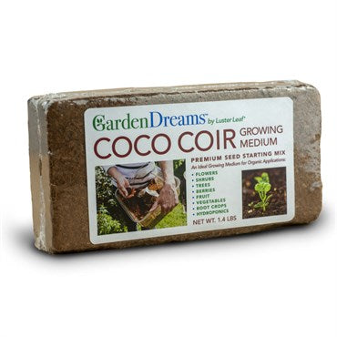 Coco Coir Brick - Growing Medium - Luster Leaf - 1.4 Lbs - #32453