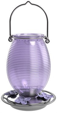 Lilac Dreams Antique Glass Hummingbird Feeder - Purple - 29 oz - #32678