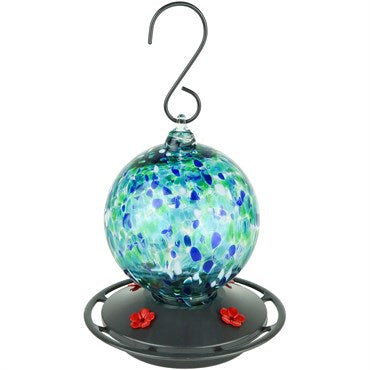 Garden Globe Glass Hummingbird Feeder - Blue - 19 oz - #32689