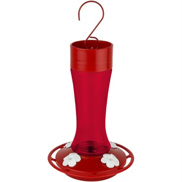 Crimson Silhouette Glass Hummingbird Feeder - Nature's Way - 10 oz - #32676