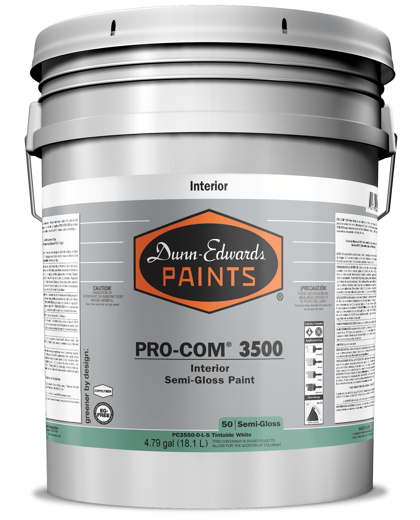 Pro-Com 3500 Semi-Gloss Tintable White - 5 Gallon