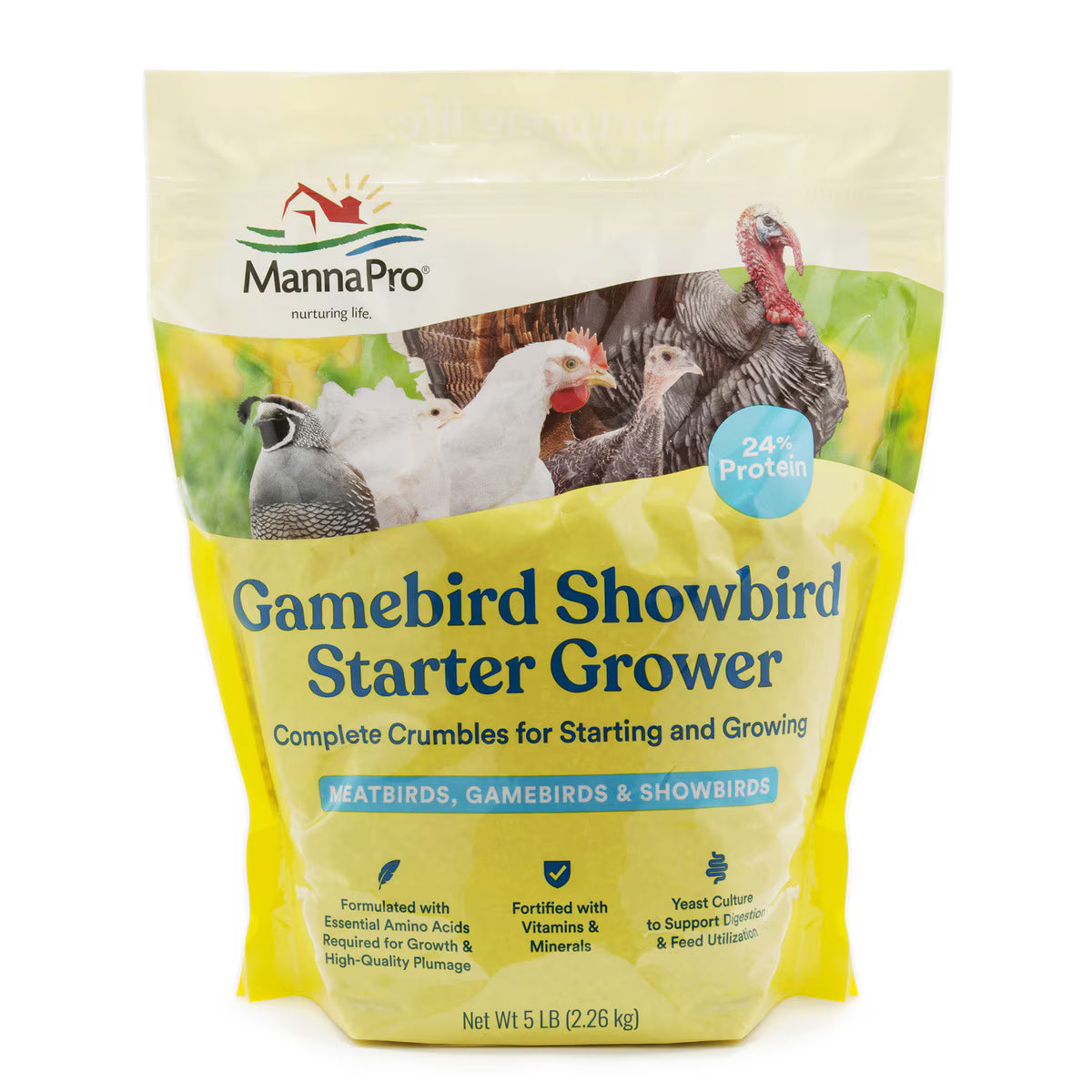 Gamebird/Showbird Complete Crumbles Manna Pro - 5 Lbs - #30728