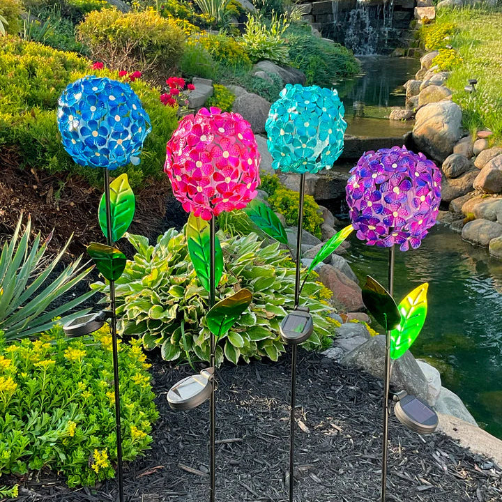 Glowing Hydrangea Stake - Metal - Marshall - #32784