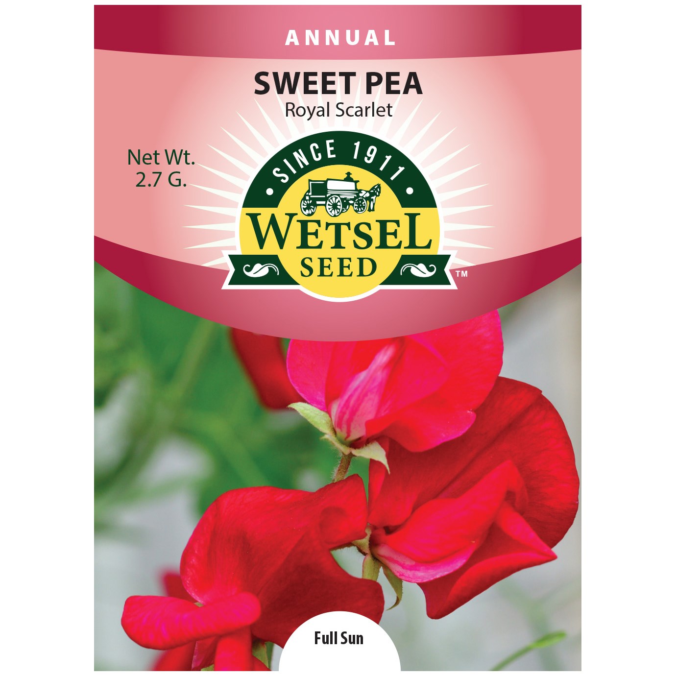 Seeds Sweet Pea Royal Scarlet - 2.7 Grams - #30201
