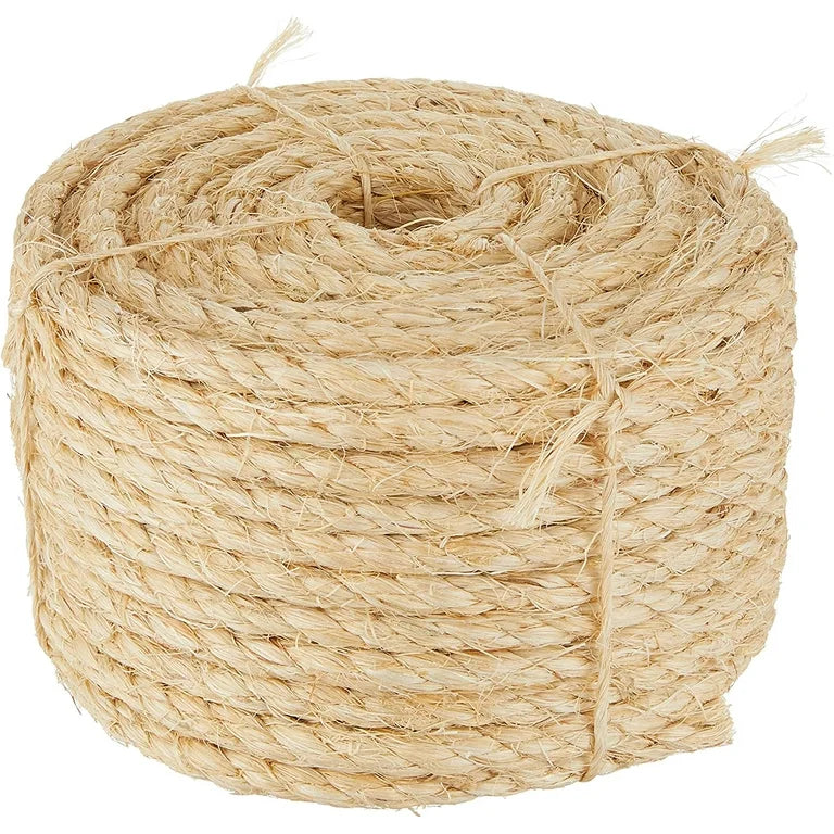 Rope Sisal Natural Fiber - 1/4"x100' - T.W. Evans Cordage - #32173