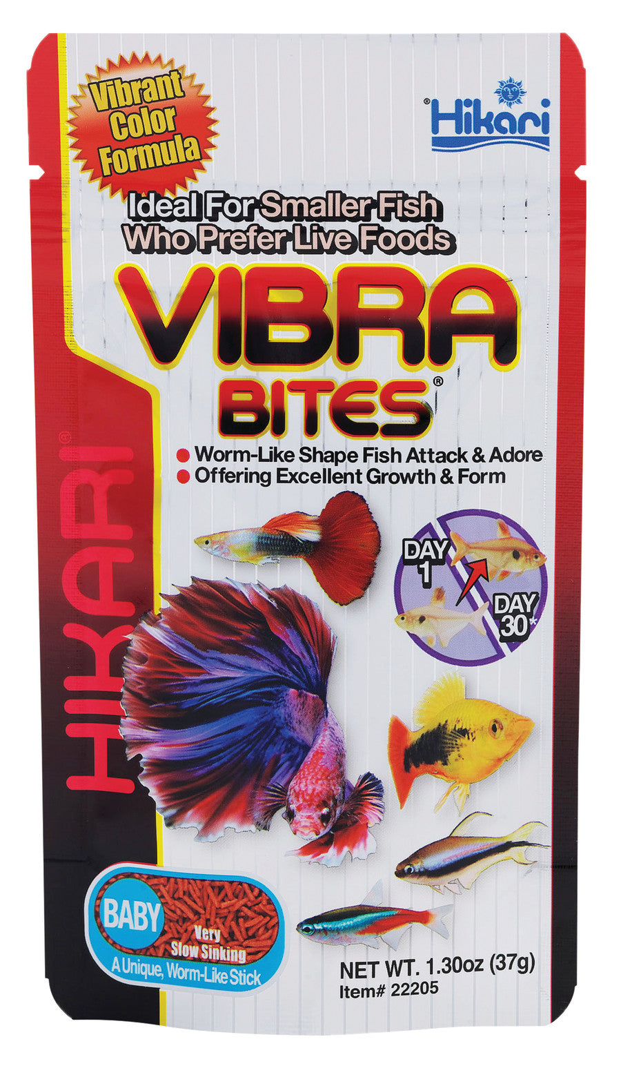 Fish Food Vibra Bites - 1.30 oz - Baby - #28378