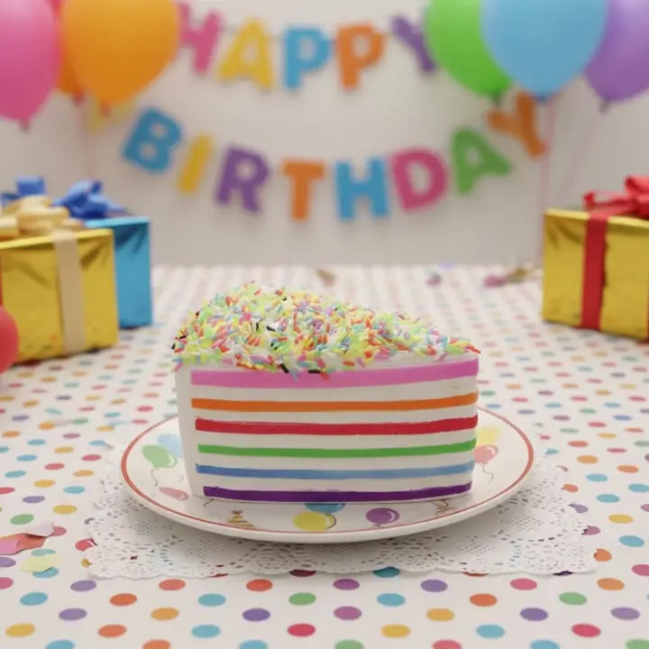 Rainbow Cake Squishy Squeeze Toy - #33035