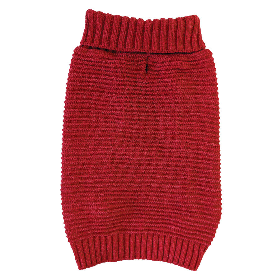 Sweater Dog Red - Red Chenille - Medium - #31728