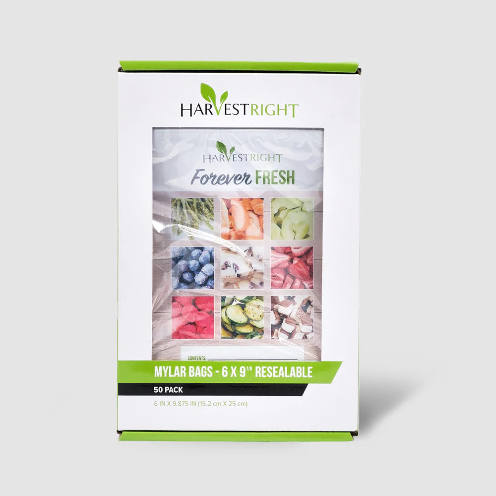 Resealable Mylar Bags - 6"x9.75" - 50 Pack