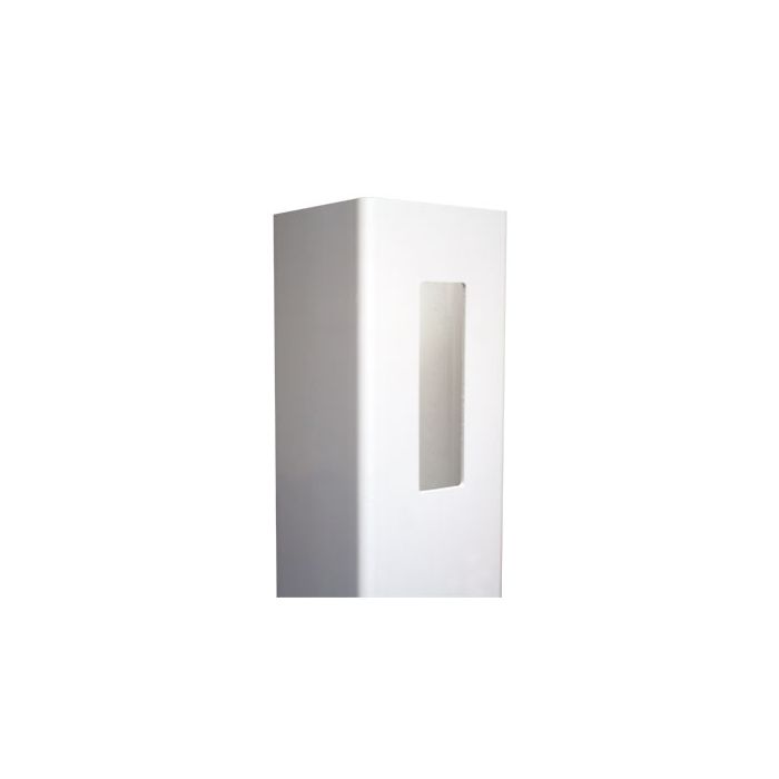 Post Fence Vinyl End 2-Rail - 5"x5"x60"