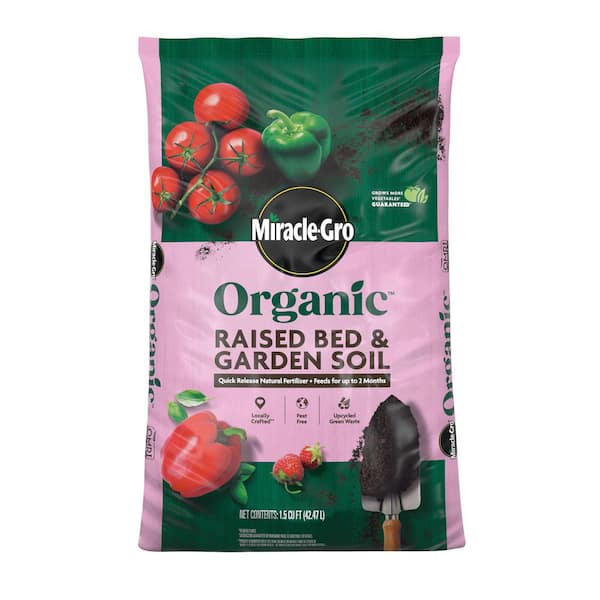 Organic Raised Bed & Garden Soil - Miracle Gro - 1.5 CF - #32647