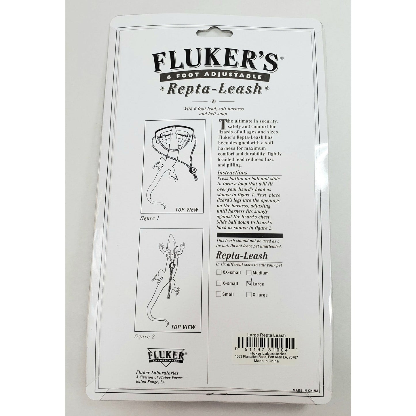 Leash Reptile Fluker's Large - Adult Beardie - 5.25"x2.75" - #30538