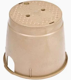 Round Tan Valve Box w / Lid - 10" - #17713