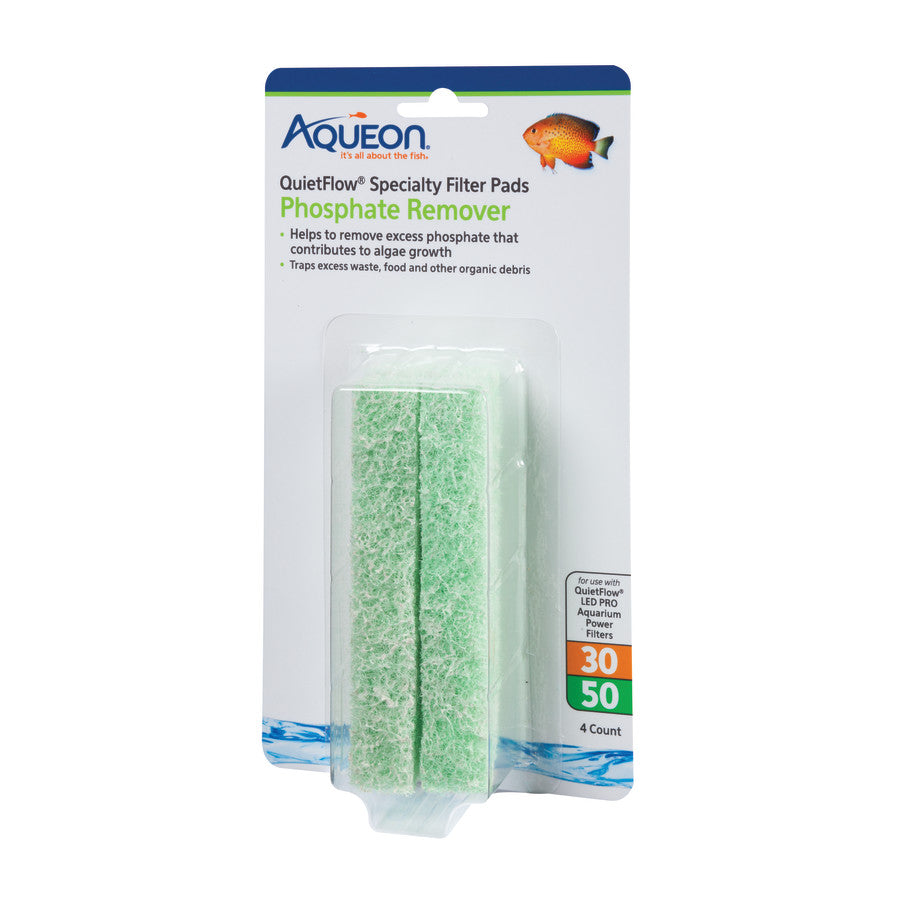 Phosphate Remover Filter Pads - QuietFlow 30 or 50 - 4 Pack - #28556