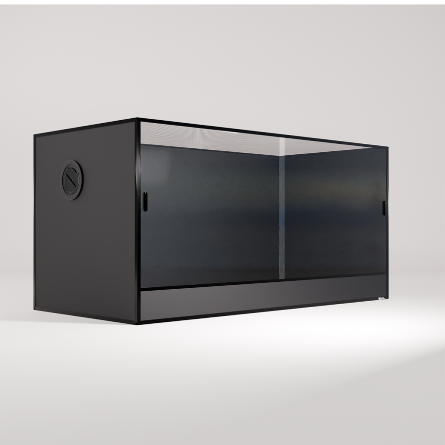 Sliding Door Enclosure - 120 Gallon - 2'x4'x24" - Reptile Basics - Black - #32051