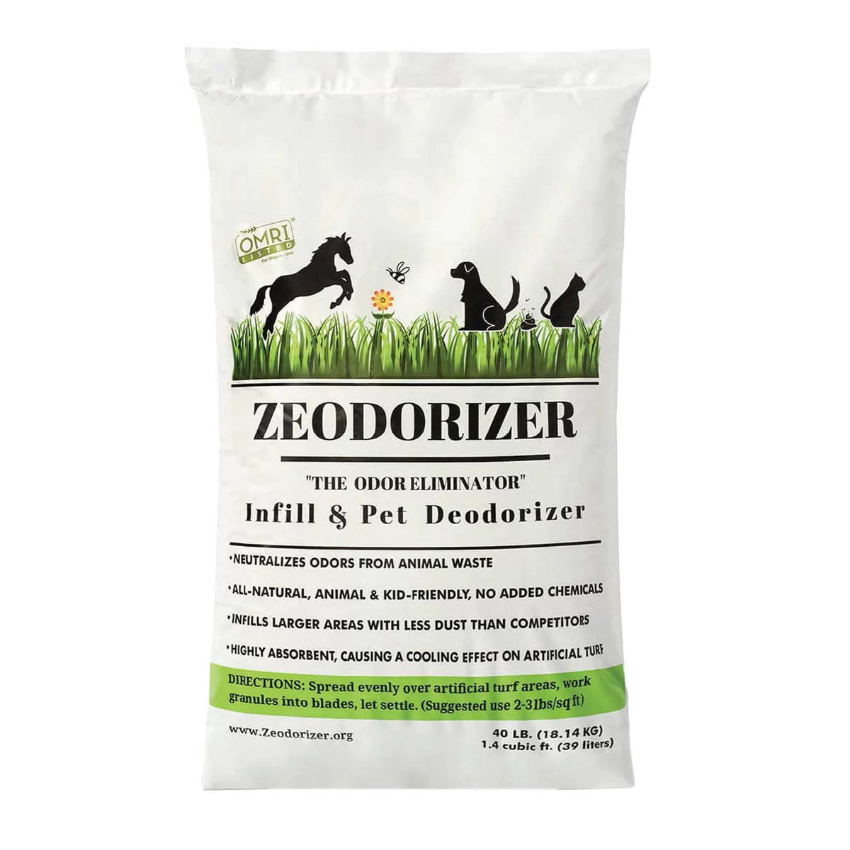 Zeodorizer Turf Infill for Pet Odor - 40 Lbs