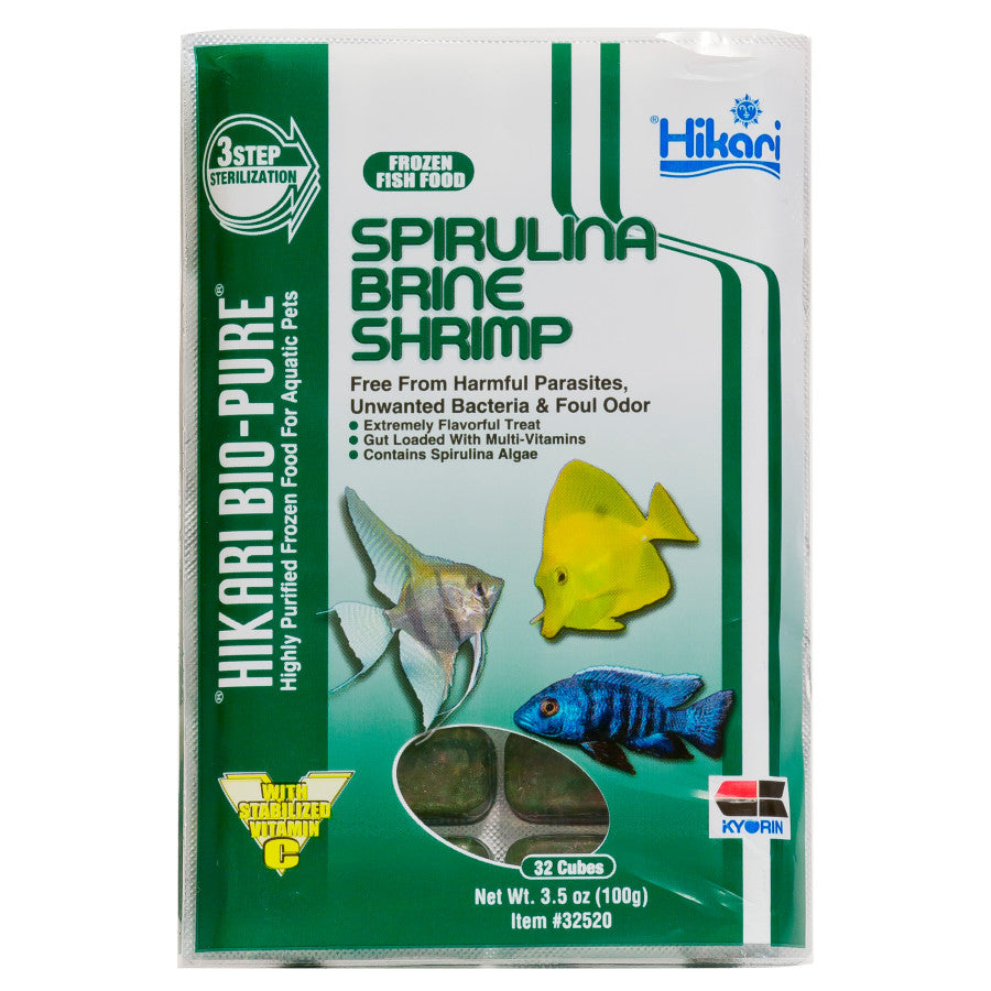Fish Food Spirulina Brine Shrimp - 32 Count - 3.5 oz